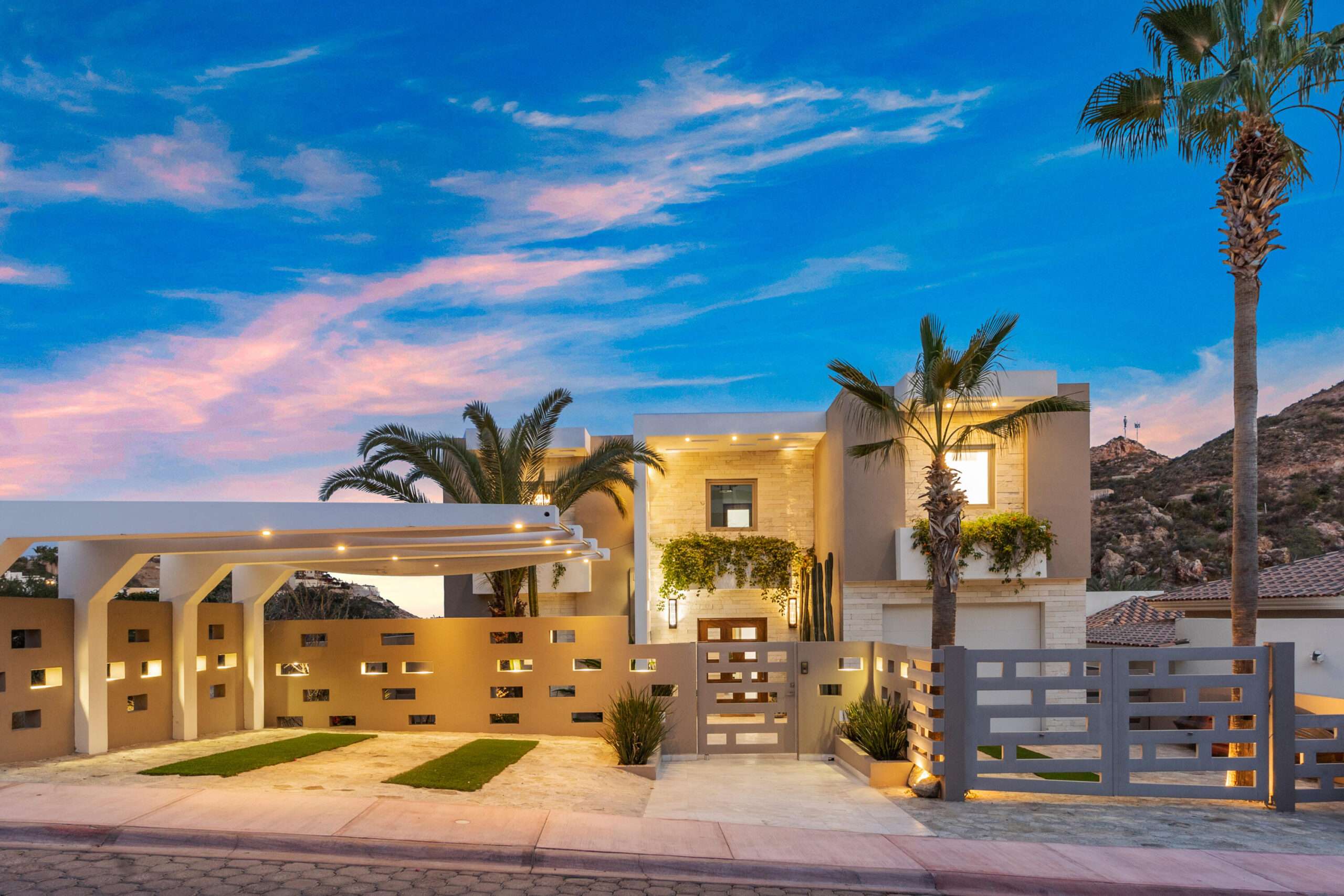 Los Cabos Cabo Colorado Discover modern luxury in this exquisitely designed home, built in 2020 and nestled within the exclusive, beachfront, private gated community of Cabo Colorado in San JosΓ© del Caboβjust 2 miles from Palmilla Beach. Enjoy the convenience of living just steps from a stunning, sandy private beach within the community.With a striking contemporary aesthetic, this residence features gleaming white marble floors, beautifully appointed marble bathrooms, and captivating ocean for sale