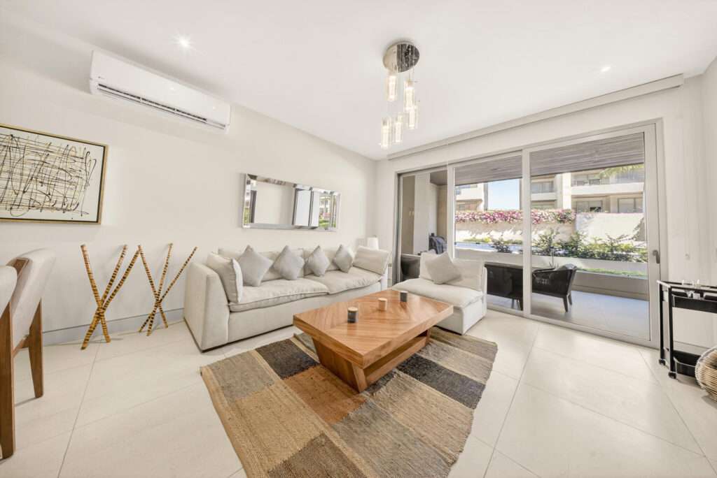 Los Cabos Punto Nima Experience modern design at Punto Nima 302, a brand-new residence in the heart of San José del Cabo Bay. This stylish 2-bedroom, 2-bath condo features sleek architecture and a private terrace with city and partial ocean – El Nogal, Cabo Corridor, BS