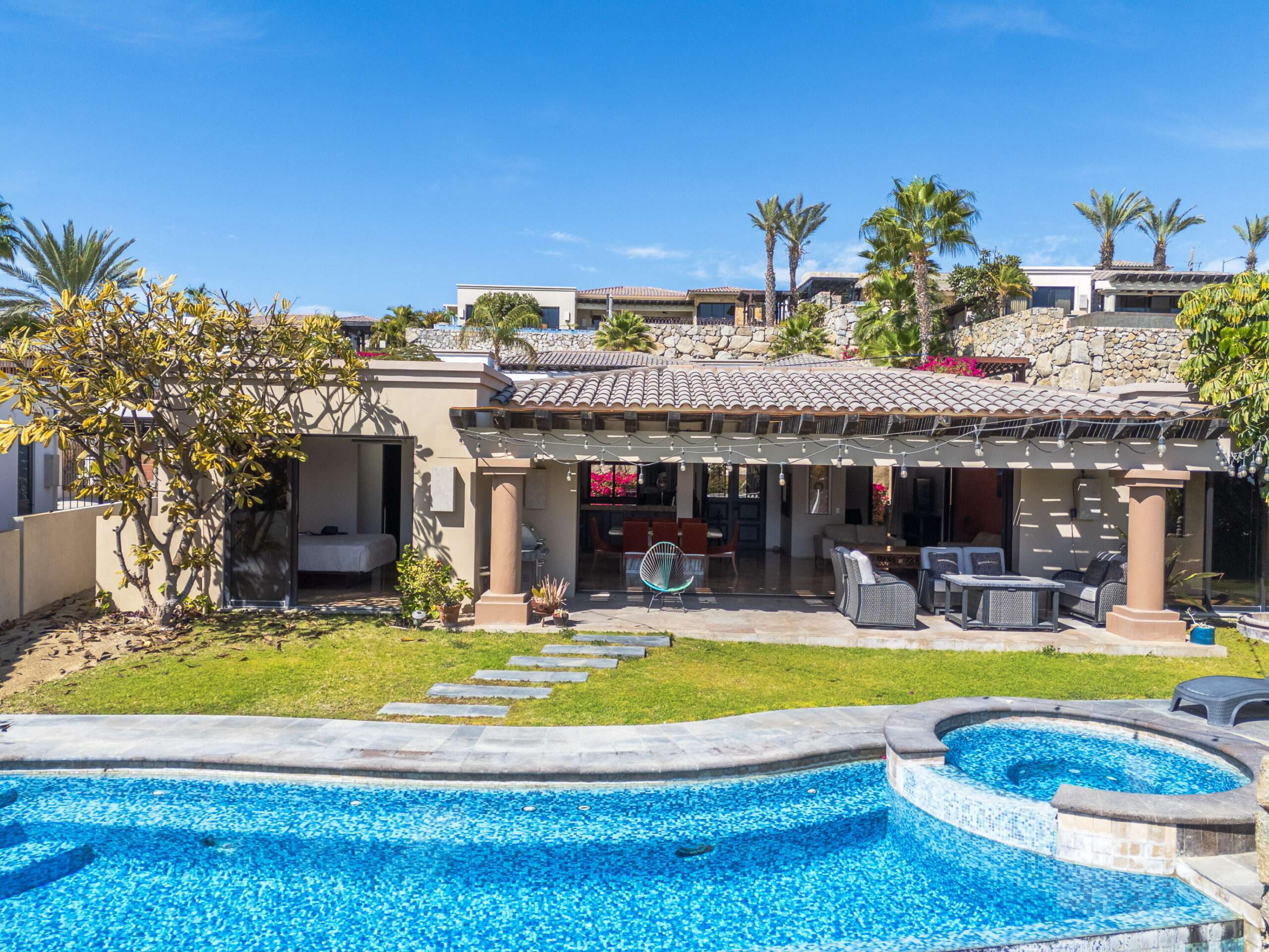 Los Cabos The Canyon Entre Piedras Welcome to The Canyon, San JosΓ© del Cabo's only fully accessible master-planned community. This enclave of 39 Artigas-designed 4-bedroom homes offers three layout options, central air, four full baths, two-car carport, rooftop terrace with ocean for sale