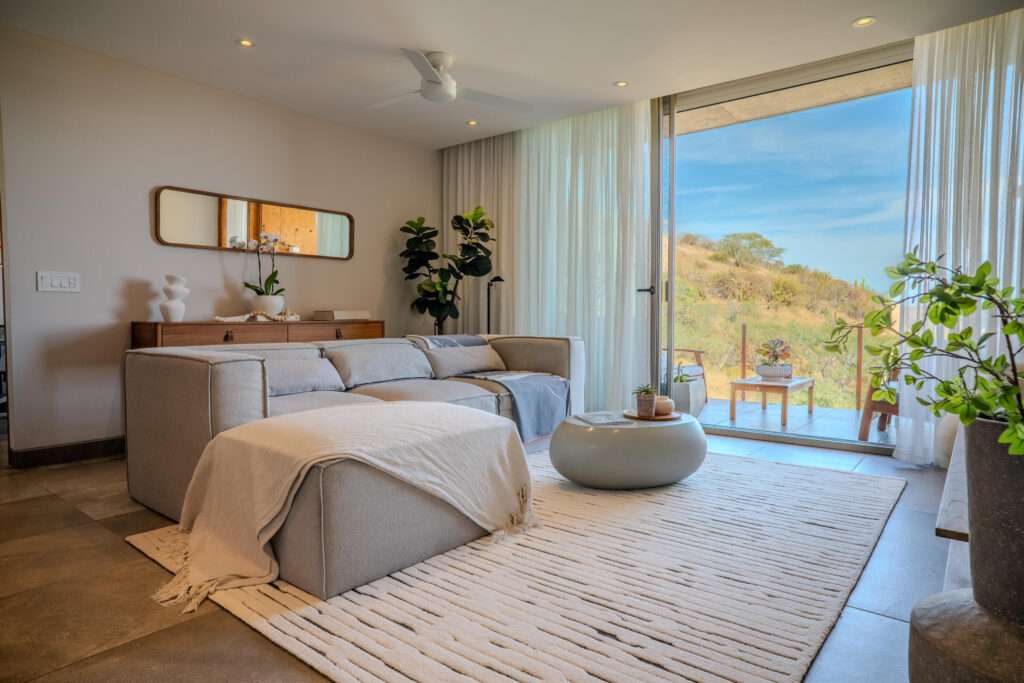 Los Cabos El Encanto El Encanto de La Laguna Del Sol 202 is located in a luxury boutique beachfront community that provides a peaceful environment yet is just a 10 minute drive to Downtown San Jose del Cabo. Del Sol 202 is a beautifully furnished condo, has 2,428 sq ft of interior living space and 627 sq ft of covered terrace and includes a one car garage. It offers a spacious floor plan with high ceilings, wood beams, high-end appliances, and granite counters. It has 3 bedrooms, 2.5 bathrooms. Just a 3-minute walk to a secluded sandy beach. Resort-style amenities available only to the 24 condos in Phase II, include an infinity-edge pool, jacuzzi, and a swim-up palapa bar with BBQ area. Optional membership is available to a private oceanfront beach club featuring an on-site restaurant, gym and pool. – Ladera de San Jose, San Jose Corridor, BS