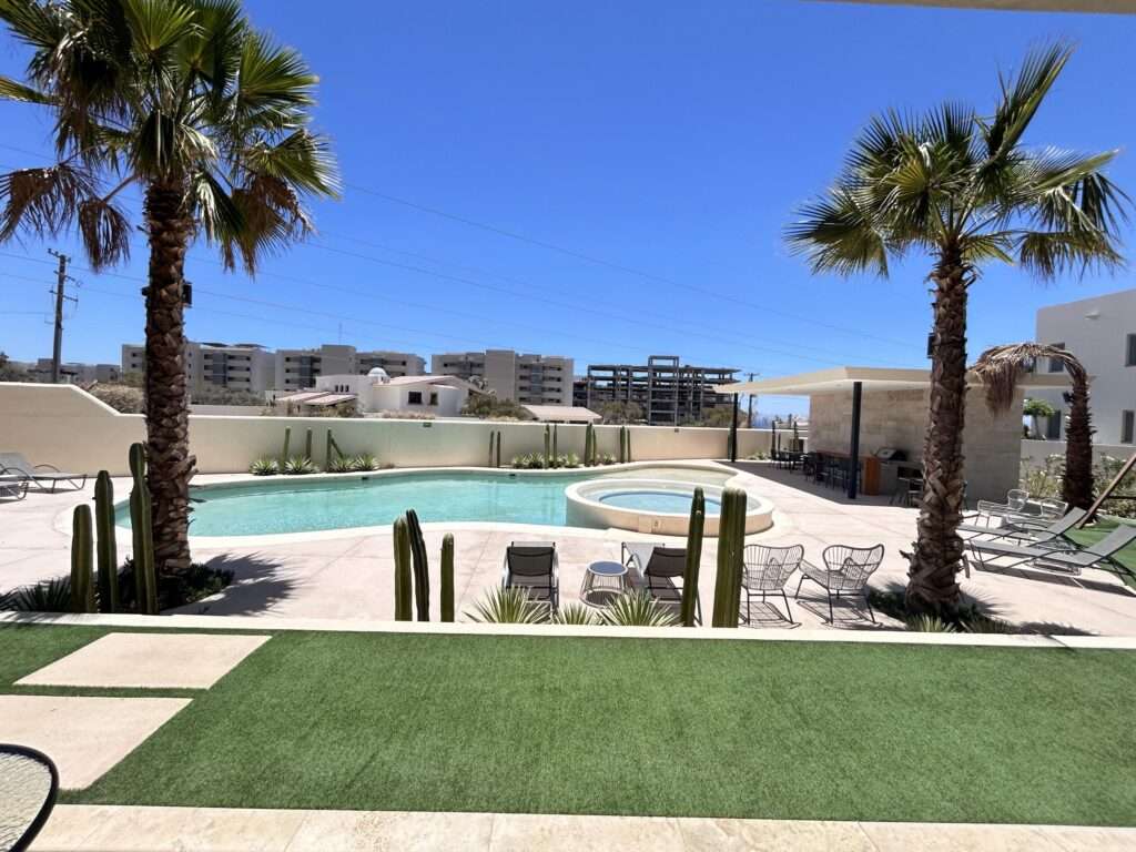 Los Cabos La Jolla Incredible opportunity to live in the desirable OCEANFRONT community of La Jolla! This turn-key ground level corner unit studio includes its own large private terrace. Would make a for a perfect investment or vacation property. Conveniently located near the on-site laundry room, and steps away from one of the two salt water community pools and beach access. Very quiet location and 24/7 security! A must-see! for sale