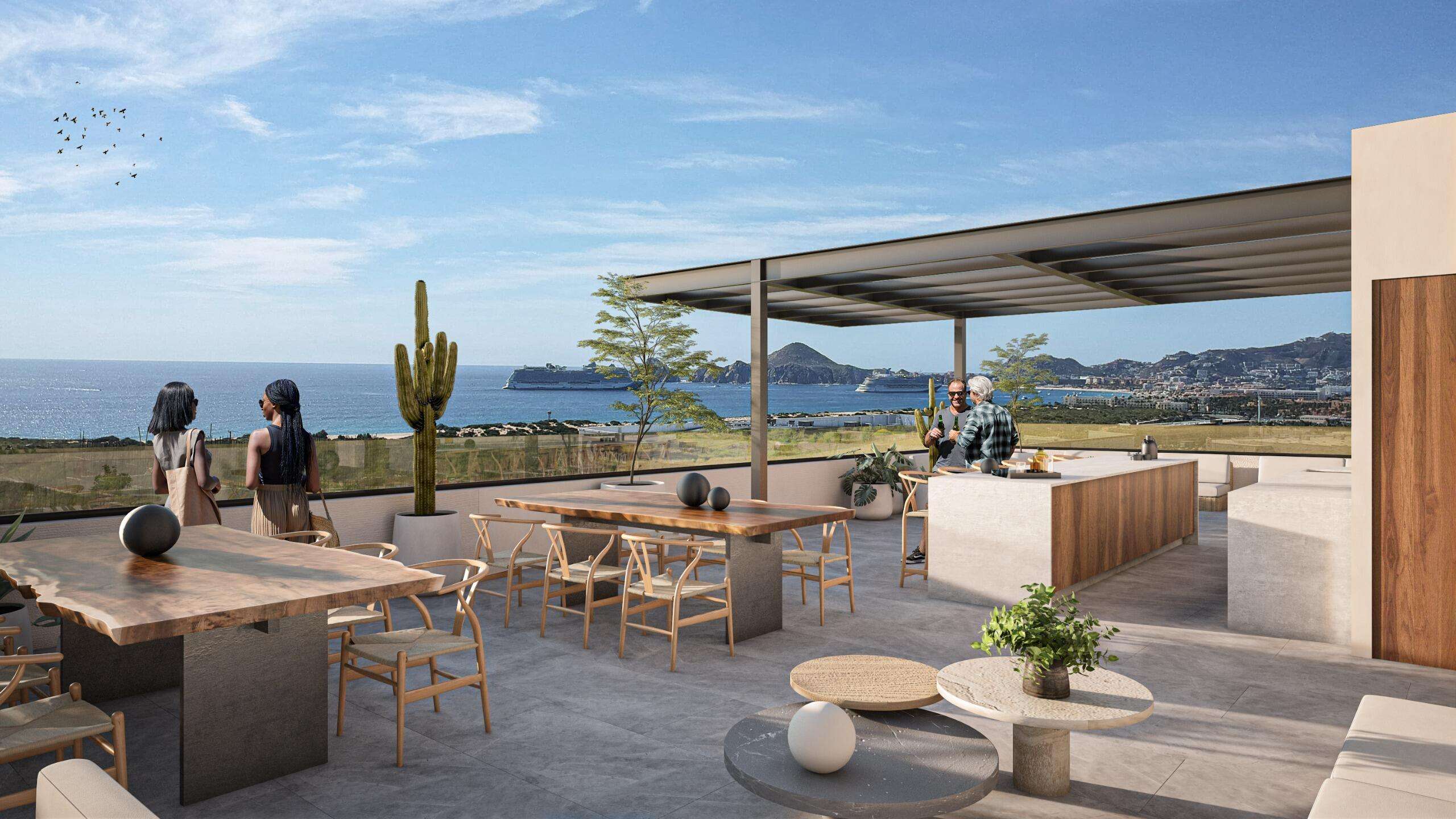 Los Cabos Cabo Cortez Welcome to Cabo Cortez, an intimate collection of just 16 boutique residences offering the ultimate in modern luxury beside the San JosοΏ½ del Cabo Marina. Designed with elegance and sophistication, these residences place you steps from the yachts, fine dining, and vibrant energy of the marina's heart. Residents enjoy curated amenities including a resort-style pool, firepits, zen garden, wine lounge with private lockers, gym, and underground enclosed parking with individual storage units. Each home is delivered with SMEG kitchen appliances, refined finishes, a Big Green Egg BBQ, and its own private jacuzzi. From your terrace, take in tranquil for sale