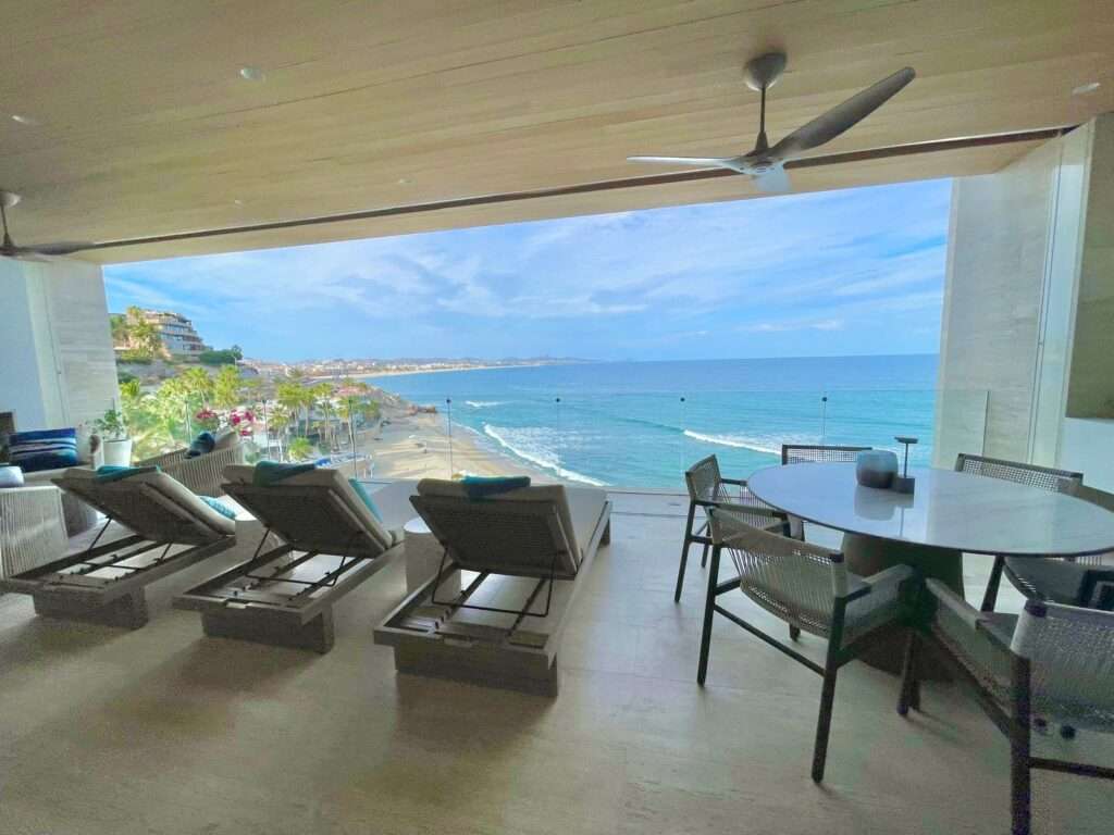 Los Cabos Vistas Del Tezal Modern 2-bedroom, 2-bathroom condo located in the gated community of Vistas del Tezal, one of the most sought-after areas in Cabo San Lucas. This turnkey unit offers comfortable living spaces, quality finishes, quartz countertops and a private terrace with incredible for sale