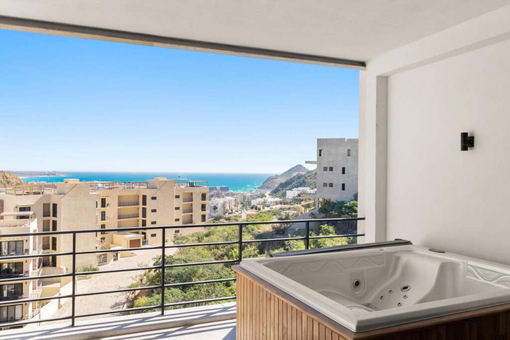 Los Cabos Sunset Live the Cabo dream in this exclusive corner condo located in the highly desirable Sunset area of Cabo San Lucas. Set within a boutique community of just 20 units, this property offers the perfect balance of privacy and comfort. Featuring 2 bedrooms and 2 bathrooms, spacious interiors, and a smart layout, the highlight is the private terrace with jacuzzi, the perfect spot to unwind while enjoying the breathtaking – Torre Maria, Cabo San Lucas, Cabo San Lucas, BS