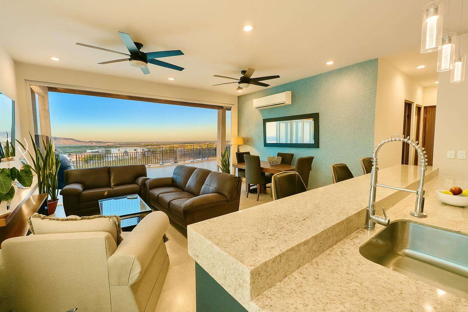 Los Cabos Terrasol A beautiful condominium in gorgeous Cabo San Lucas. A fully remodeled unit once owned by ''The Golden Boy'' Oscar de la Hoya, as he made his second home at Terrasol. Terrasol is a beautiful beachfront community of privately owned condominiums located on Solmar Beach, on the Pacific Ocean. It is a true hidden gem, nestled on the most privileged point on the Mexican Pacific Coast, between luxury hotels, Waldorf Astoria and Grand Solmar. Just a short walk to the marina and downtown Cabo San Lucas, with great restaurants, shopping, sunset cruises, and nightlife. Enjoy whale watching from one of the two pools, surf fishing on the beach, a drink and snack at the swim-up pool bar, or just a relaxing day in the sun. Lunch and breakfast served at the Palapa. Relax on your private for sale