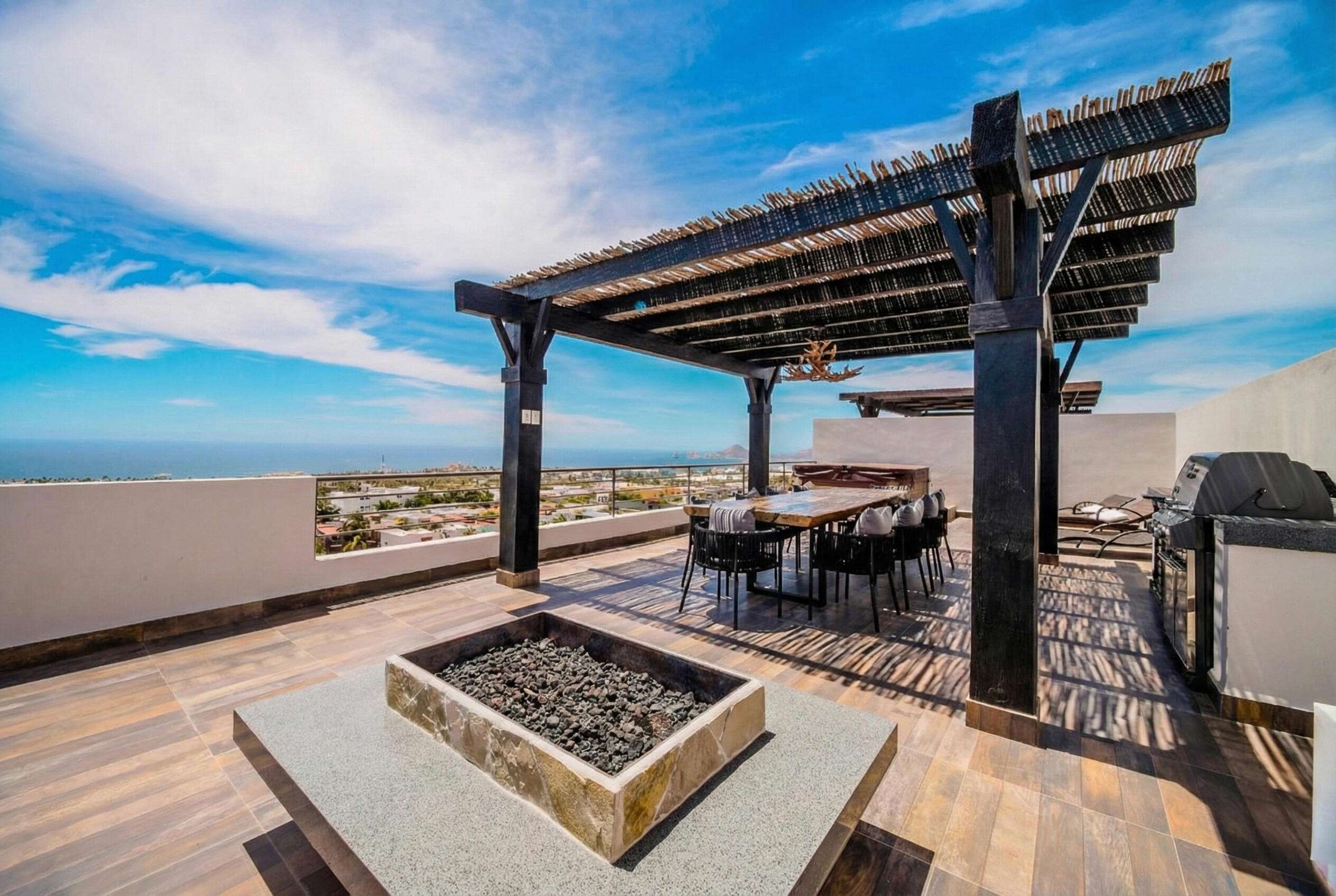 Los Cabos Cabo Cortez Welcome to Cabo Cortez, an intimate collection of just 16 boutique residences offering the ultimate in modern luxury beside the San JosοΏ½ del Cabo Marina. Designed with elegance and sophistication, these residences place you steps from the yachts, fine dining, and vibrant energy of the marina's heart. Residents enjoy curated amenities including a resort-style pool, firepits, zen garden, wine lounge with private lockers, gym, and underground enclosed parking with individual storage units. Each home is delivered with SMEG kitchen appliances, refined finishes, a Big Green Egg BBQ, and its own private jacuzzi. From your terrace, take in tranquil for sale