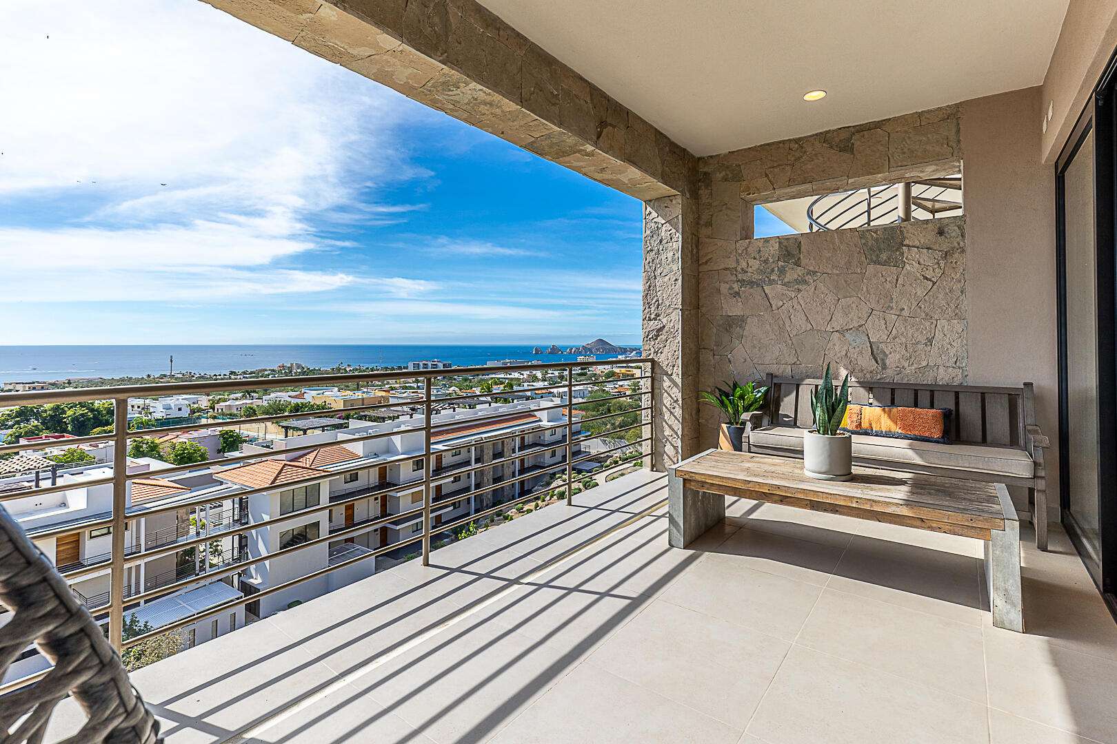 Los Cabos Casa Nima The crown jewel of Casa Nima, this extraordinary penthouse is the only one on its floor, offering absolute privacy with private elevator access and no neighboring units. Designed entirely on one level, it features 4 bedrooms and 4 full bathrooms, where refined living meets effortless flow.The open-concept living area extends onto a generous terrace, framing breathtaking for sale